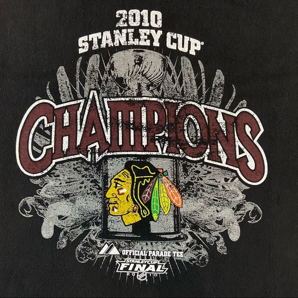 Chicago Blackhawks NHL 2010 Stanley Cup Champions Men’s Official Parade Shirt L - Picture 2 of 4